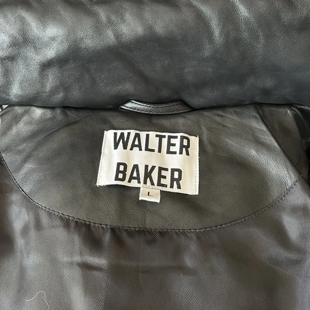 Walter Baker Lamb Leather Puffer Jacket EUC. Large